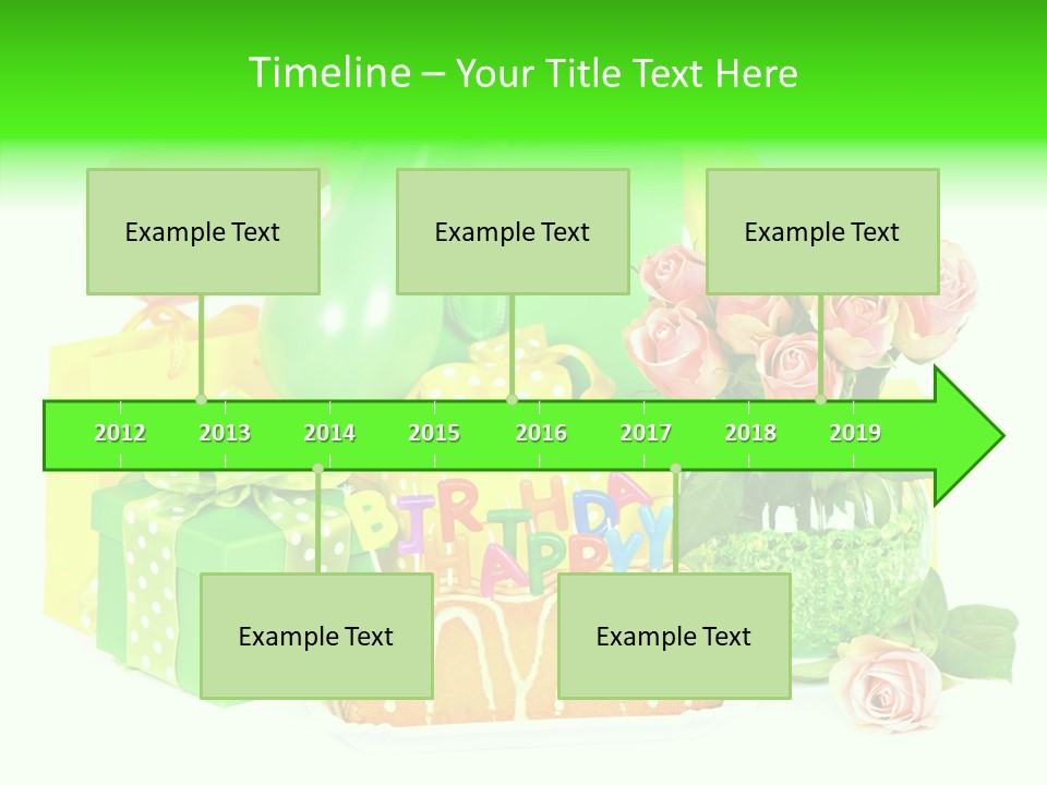 Ribbon Congratulations Green PowerPoint Template