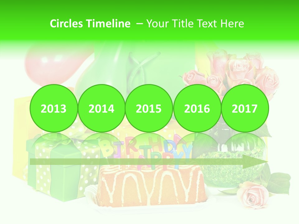 Ribbon Congratulations Green PowerPoint Template