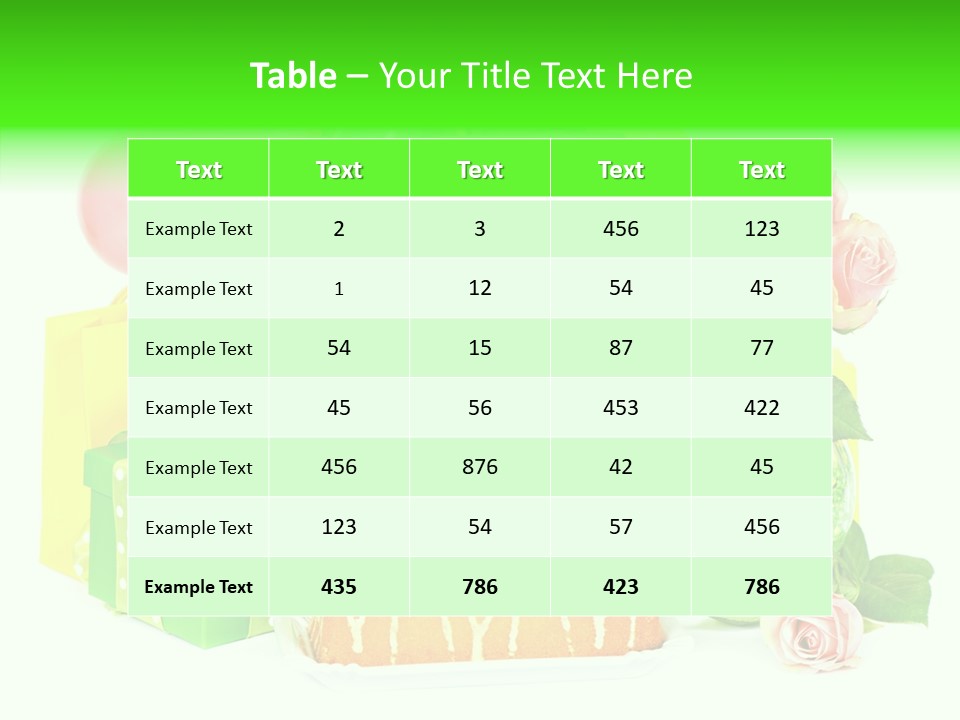 Ribbon Congratulations Green PowerPoint Template