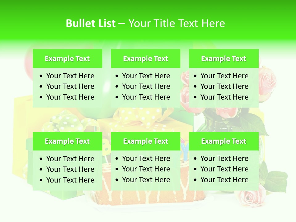 Ribbon Congratulations Green PowerPoint Template