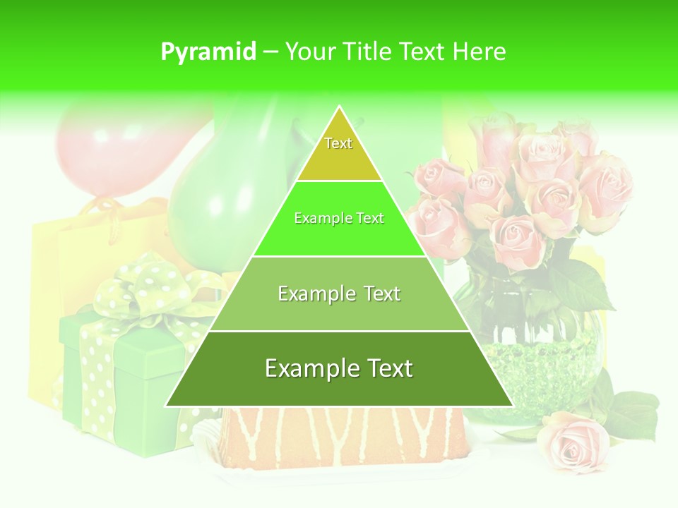 Ribbon Congratulations Green PowerPoint Template