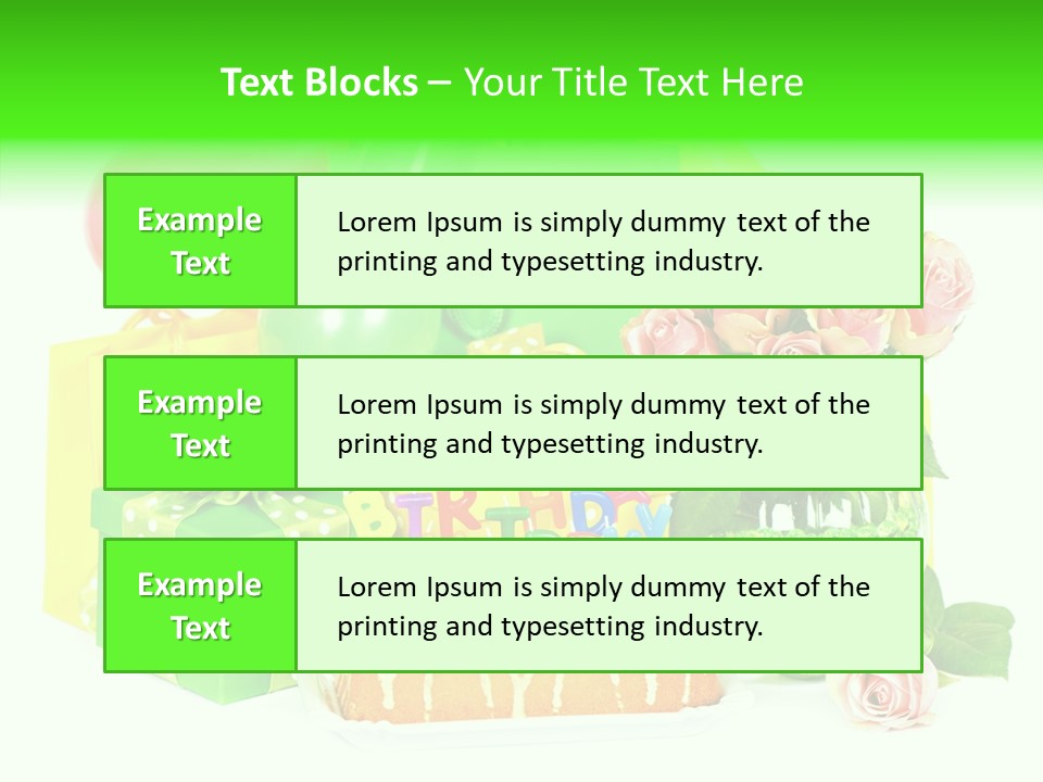 Ribbon Congratulations Green PowerPoint Template