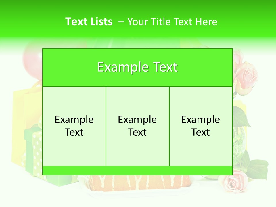 Ribbon Congratulations Green PowerPoint Template