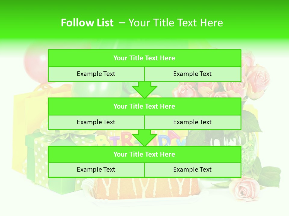 Ribbon Congratulations Green PowerPoint Template