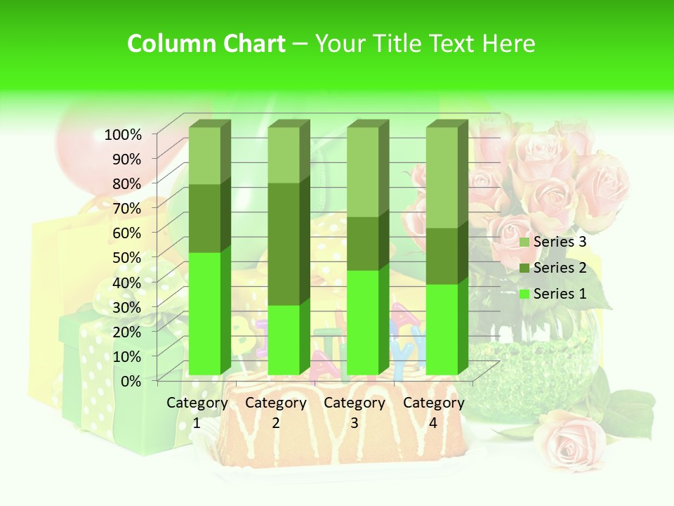 Ribbon Congratulations Green PowerPoint Template