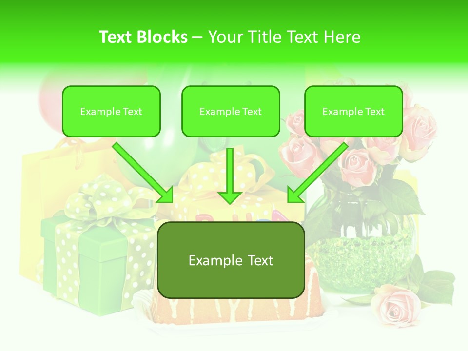 Ribbon Congratulations Green PowerPoint Template