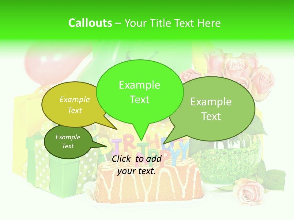 Ribbon Congratulations Green PowerPoint Template