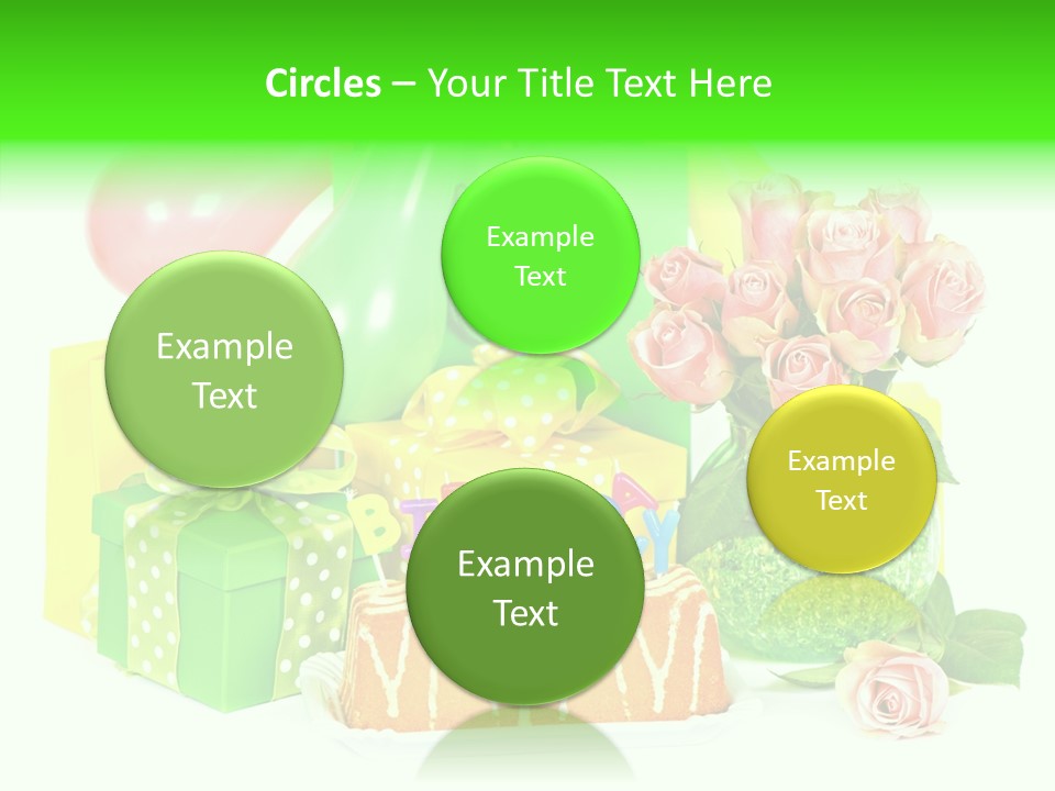 Ribbon Congratulations Green PowerPoint Template