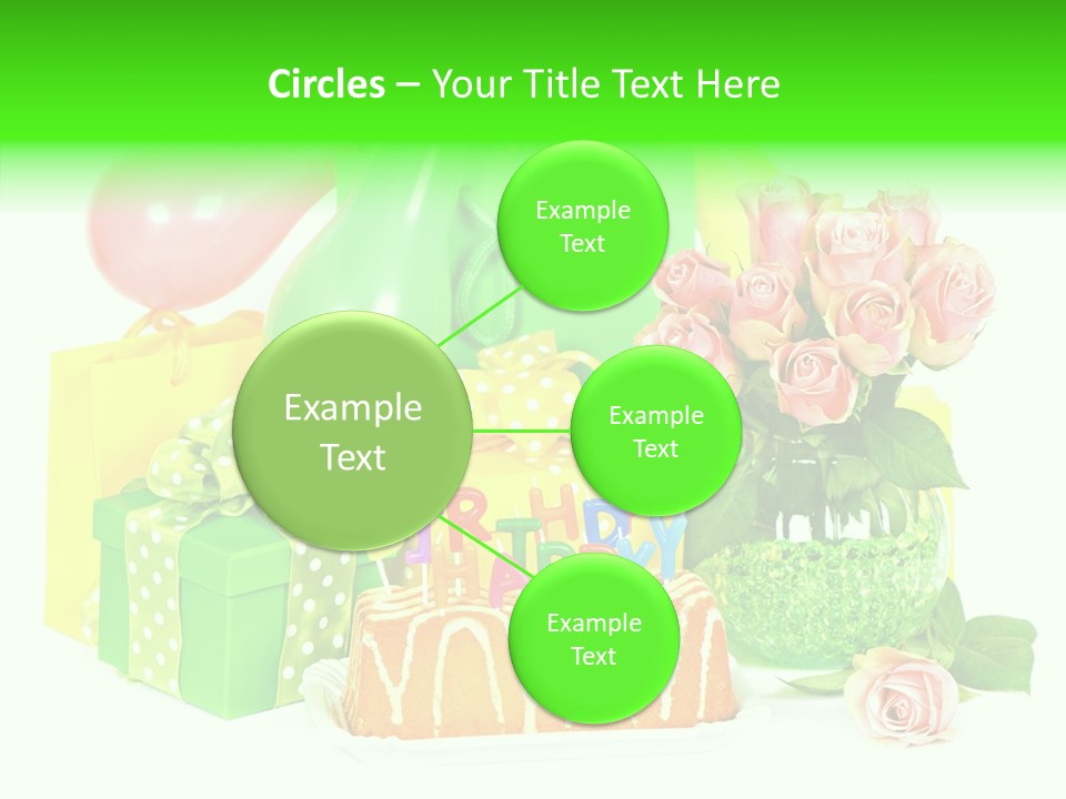 Ribbon Congratulations Green PowerPoint Template