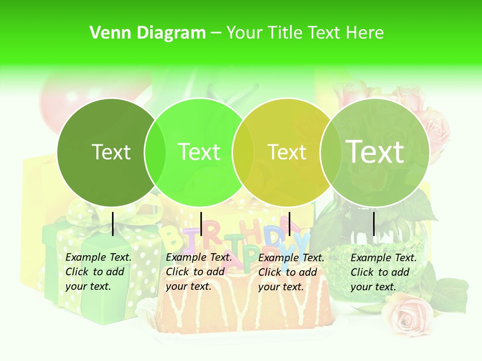 Ribbon Congratulations Green PowerPoint Template