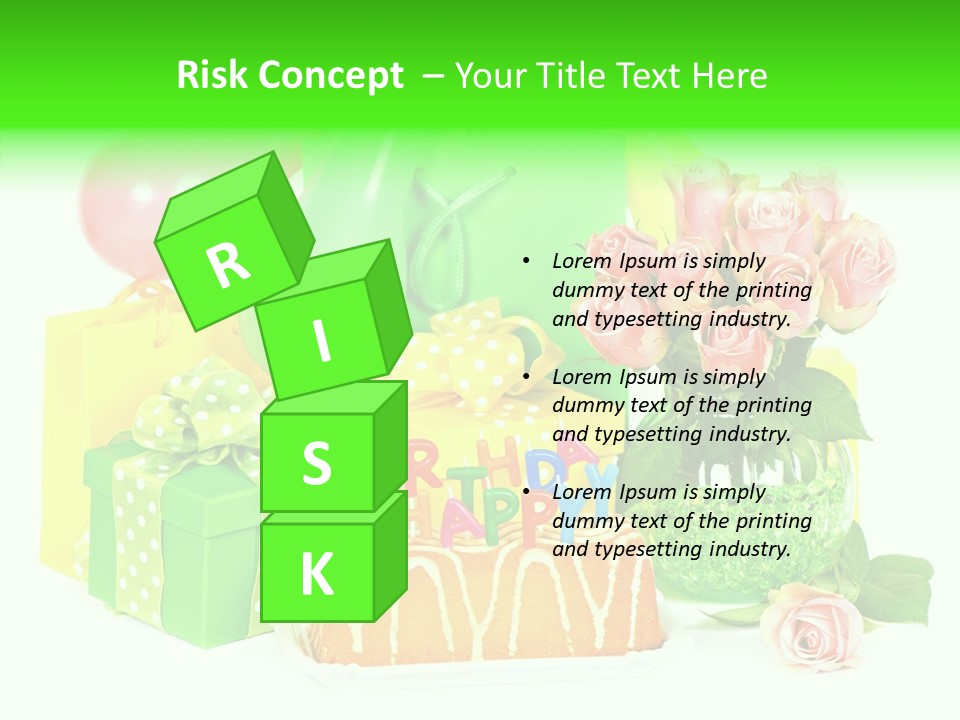 Ribbon Congratulations Green PowerPoint Template