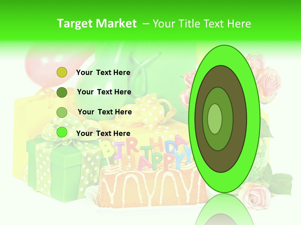 Ribbon Congratulations Green PowerPoint Template