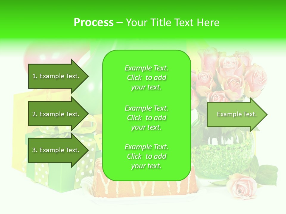 Ribbon Congratulations Green PowerPoint Template