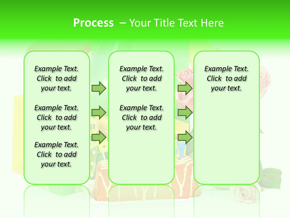 Ribbon Congratulations Green PowerPoint Template
