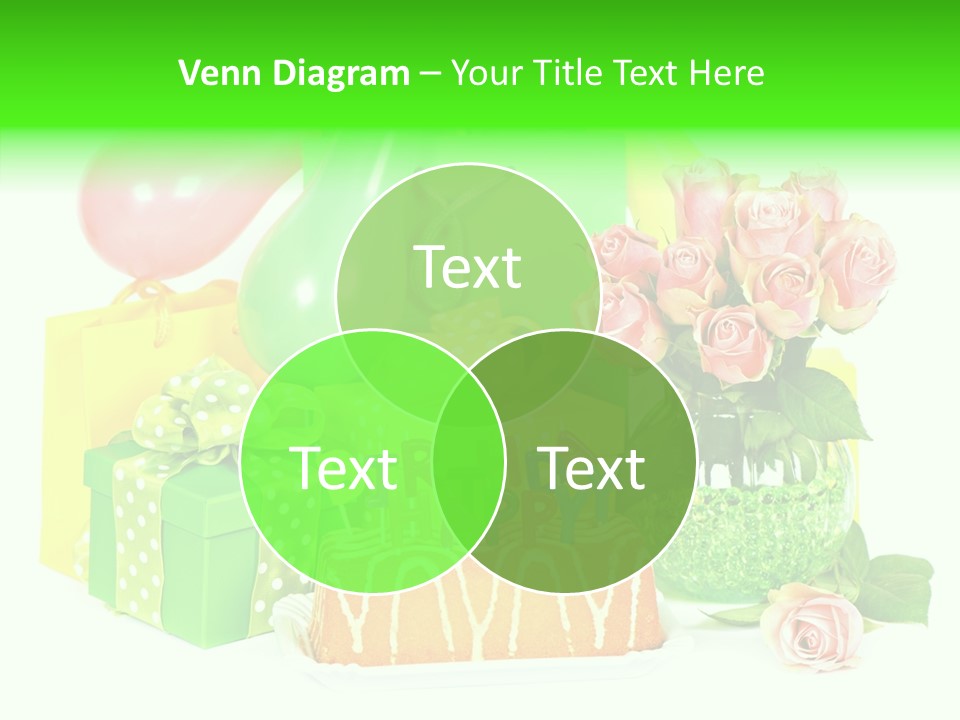 Ribbon Congratulations Green PowerPoint Template