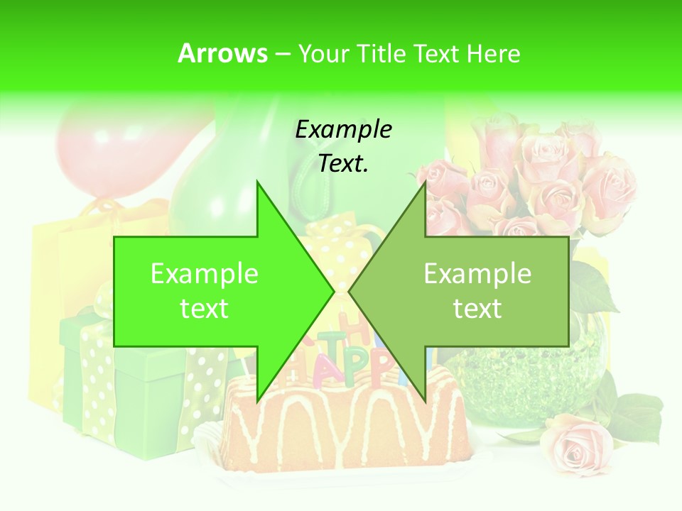 Ribbon Congratulations Green PowerPoint Template