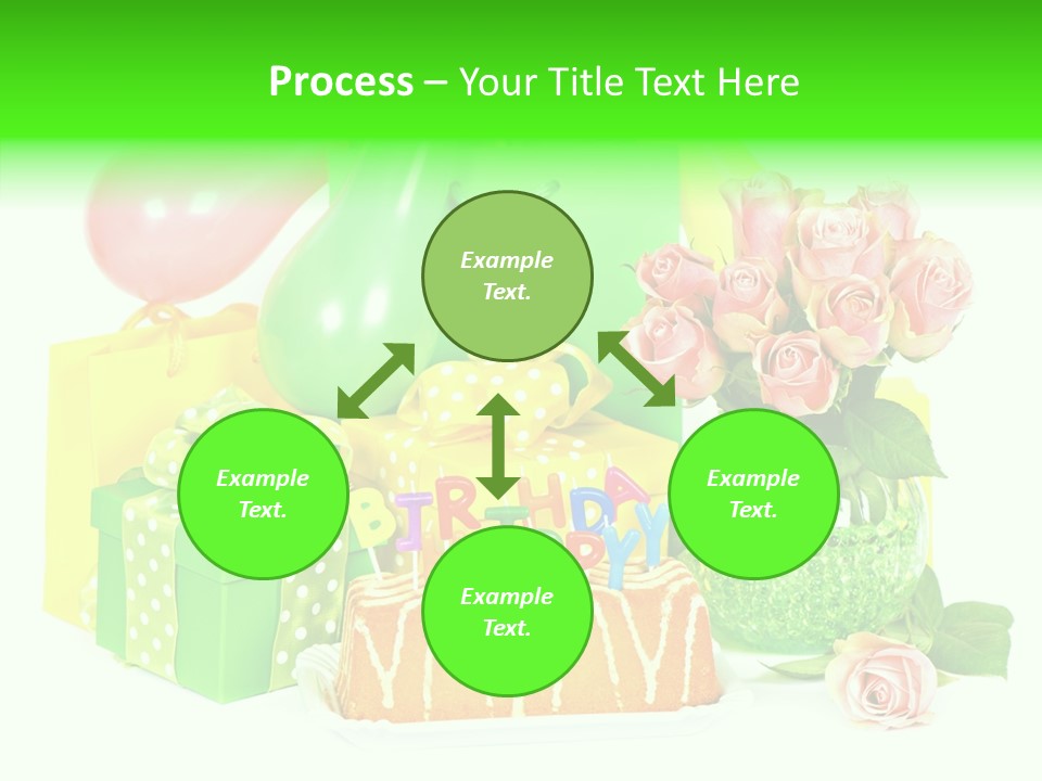 Ribbon Congratulations Green PowerPoint Template