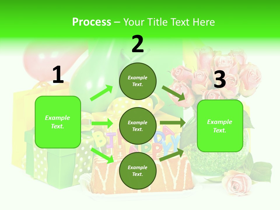 Ribbon Congratulations Green PowerPoint Template