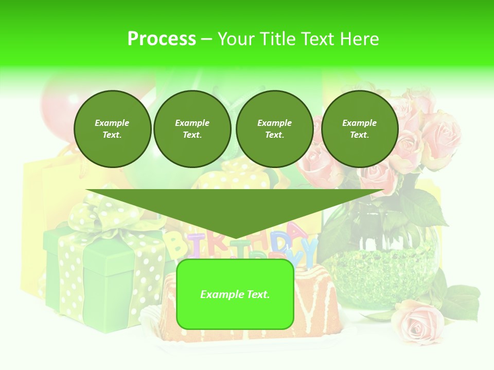 Ribbon Congratulations Green PowerPoint Template