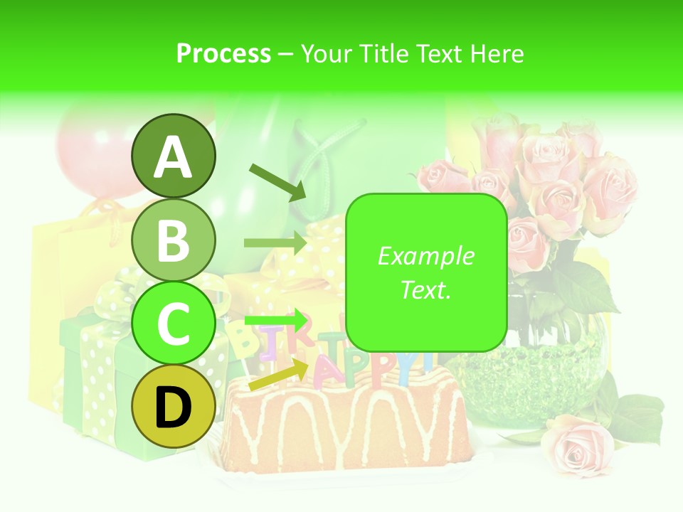 Ribbon Congratulations Green PowerPoint Template