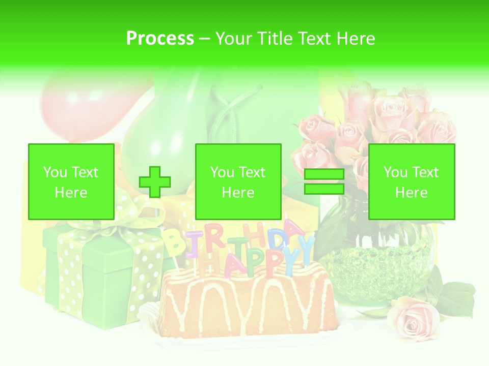 Ribbon Congratulations Green PowerPoint Template