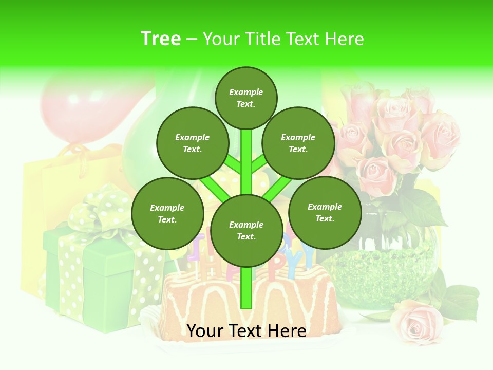 Ribbon Congratulations Green PowerPoint Template