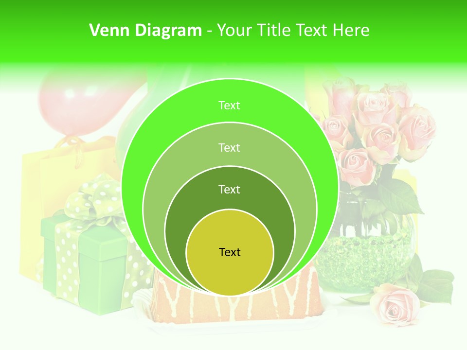 Ribbon Congratulations Green PowerPoint Template