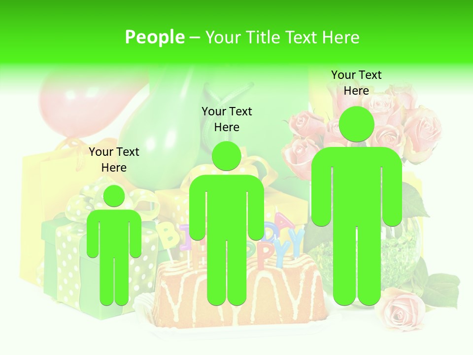 Ribbon Congratulations Green PowerPoint Template