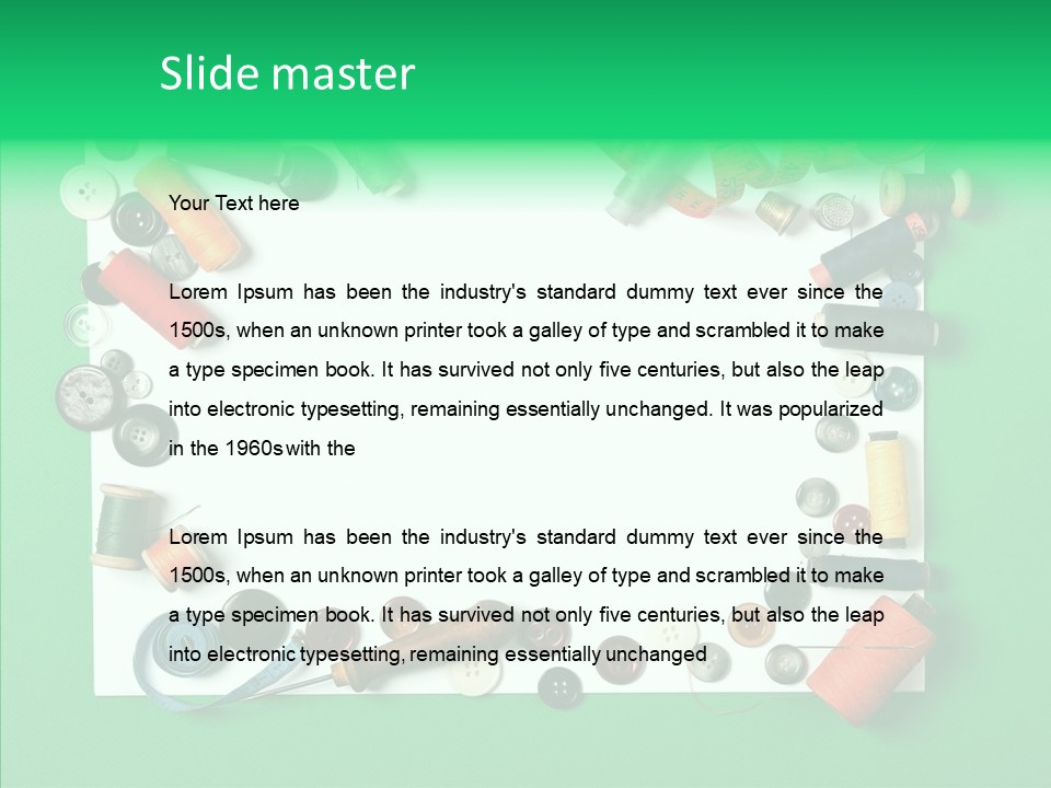 Seamstress Sewing Needle PowerPoint Template