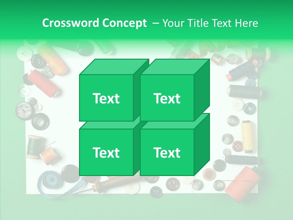 Seamstress Sewing Needle PowerPoint Template