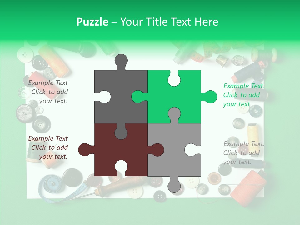 Seamstress Sewing Needle PowerPoint Template