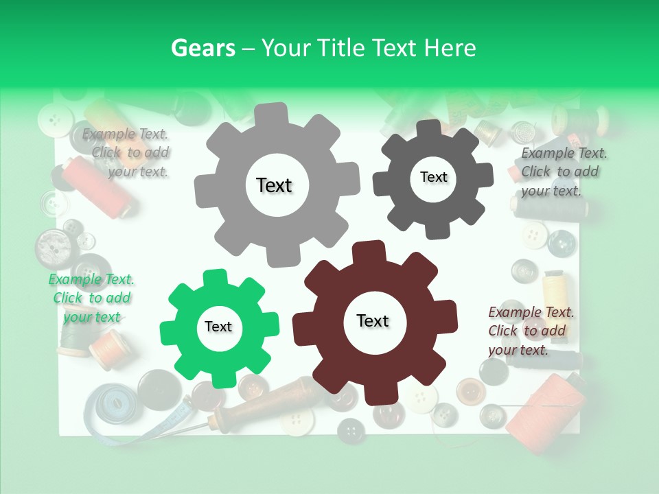 Seamstress Sewing Needle PowerPoint Template