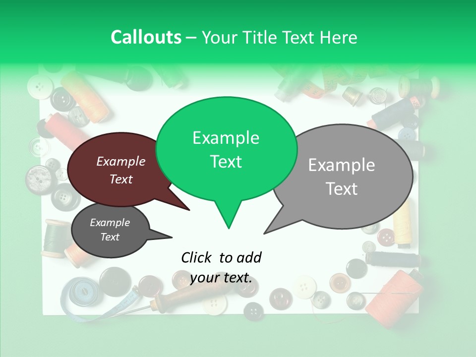 Seamstress Sewing Needle PowerPoint Template