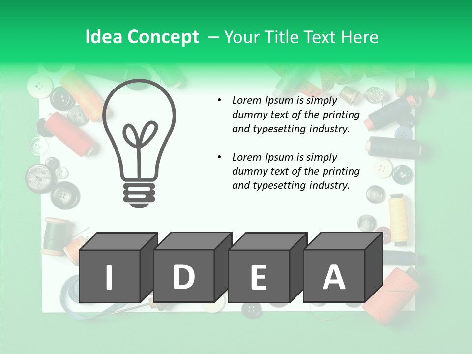 Seamstress Sewing Needle PowerPoint Template