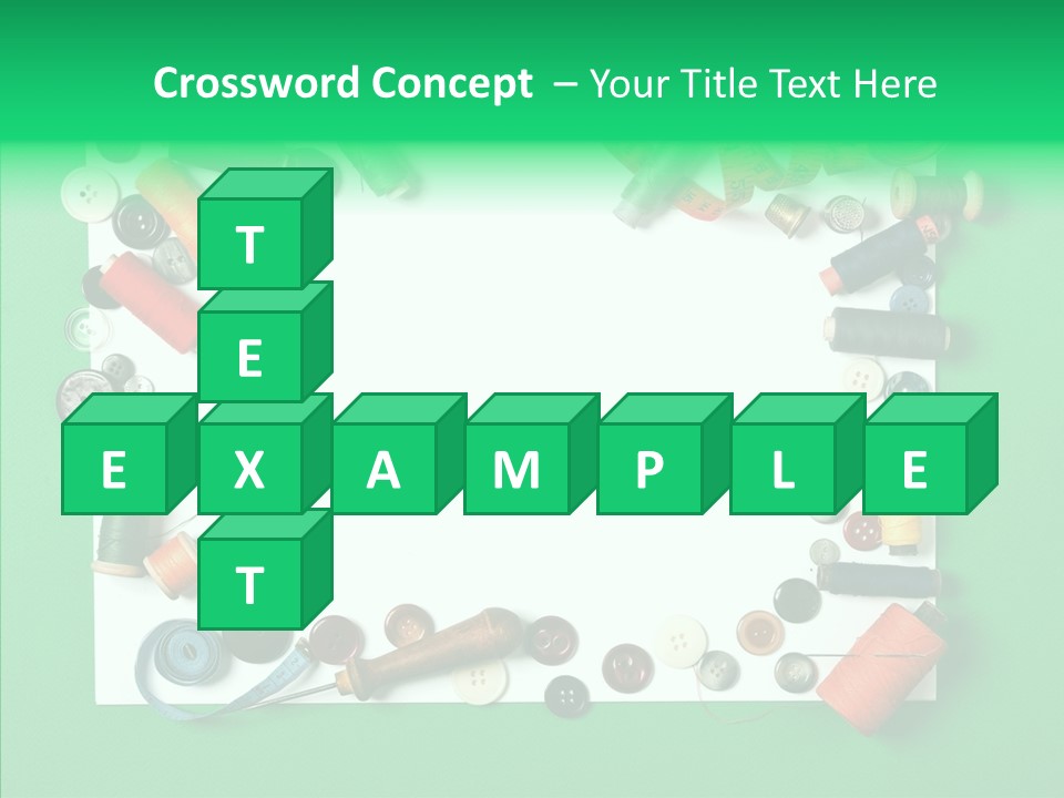 Seamstress Sewing Needle PowerPoint Template