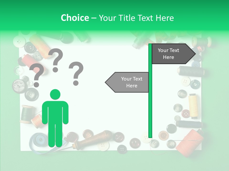 Seamstress Sewing Needle PowerPoint Template