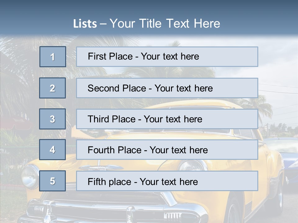 Chevy Beautiful Coconut PowerPoint Template