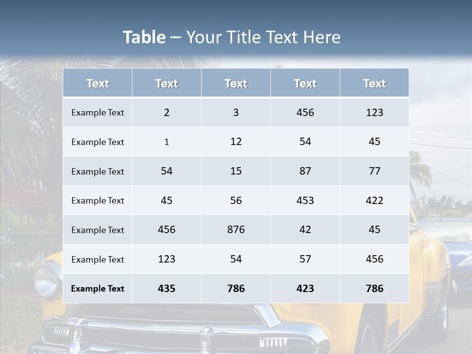 Chevy Beautiful Coconut PowerPoint Template