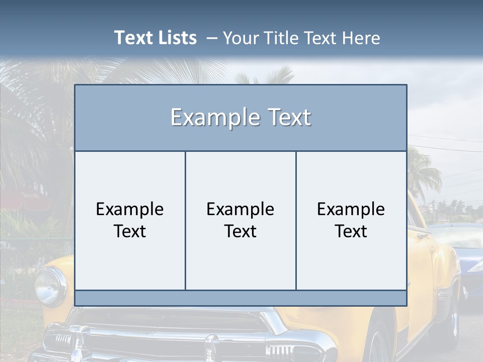 Chevy Beautiful Coconut PowerPoint Template