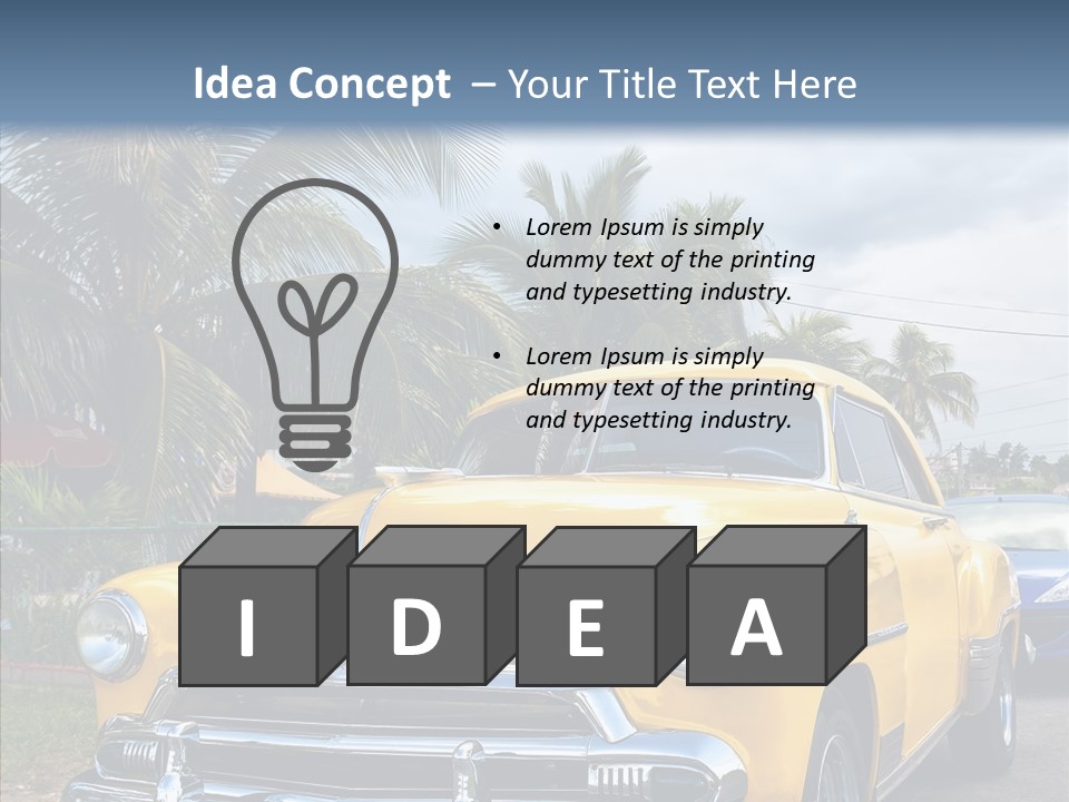 Chevy Beautiful Coconut PowerPoint Template
