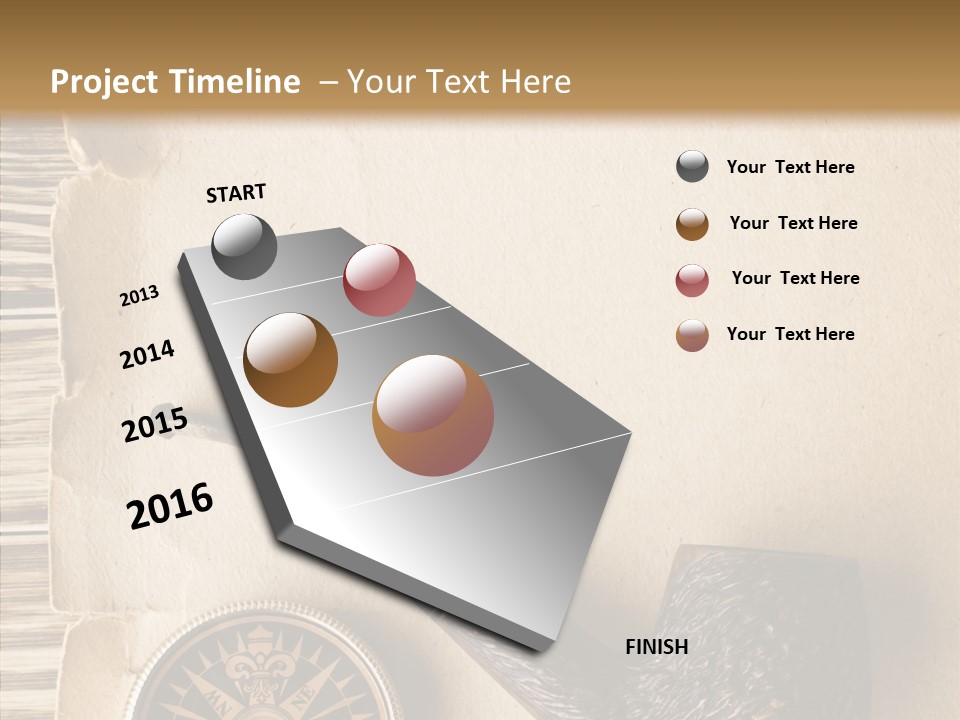 Travel World Parchment PowerPoint Template
