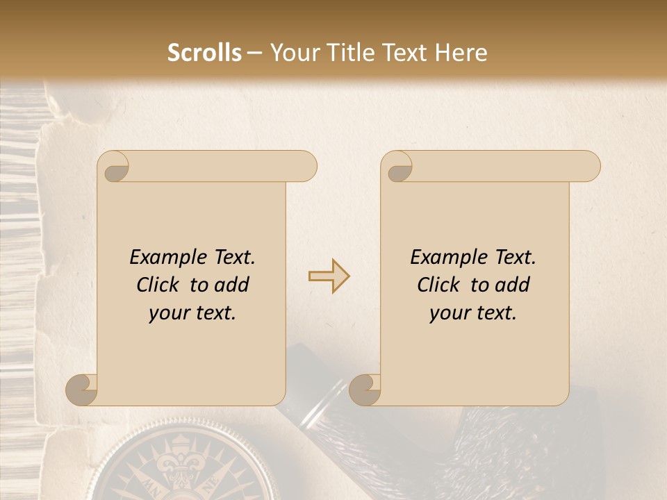 Travel World Parchment PowerPoint Template