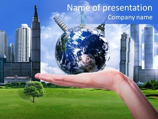 Global Planet Garden PowerPoint Template