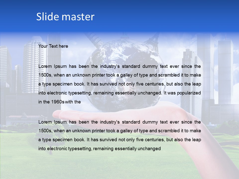 Global Planet Garden PowerPoint Template