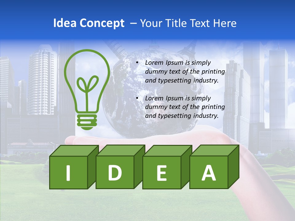 Global Planet Garden PowerPoint Template