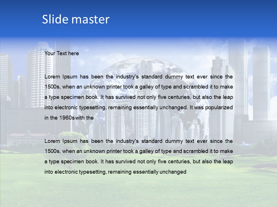 Right Illustration Symbol PowerPoint Template