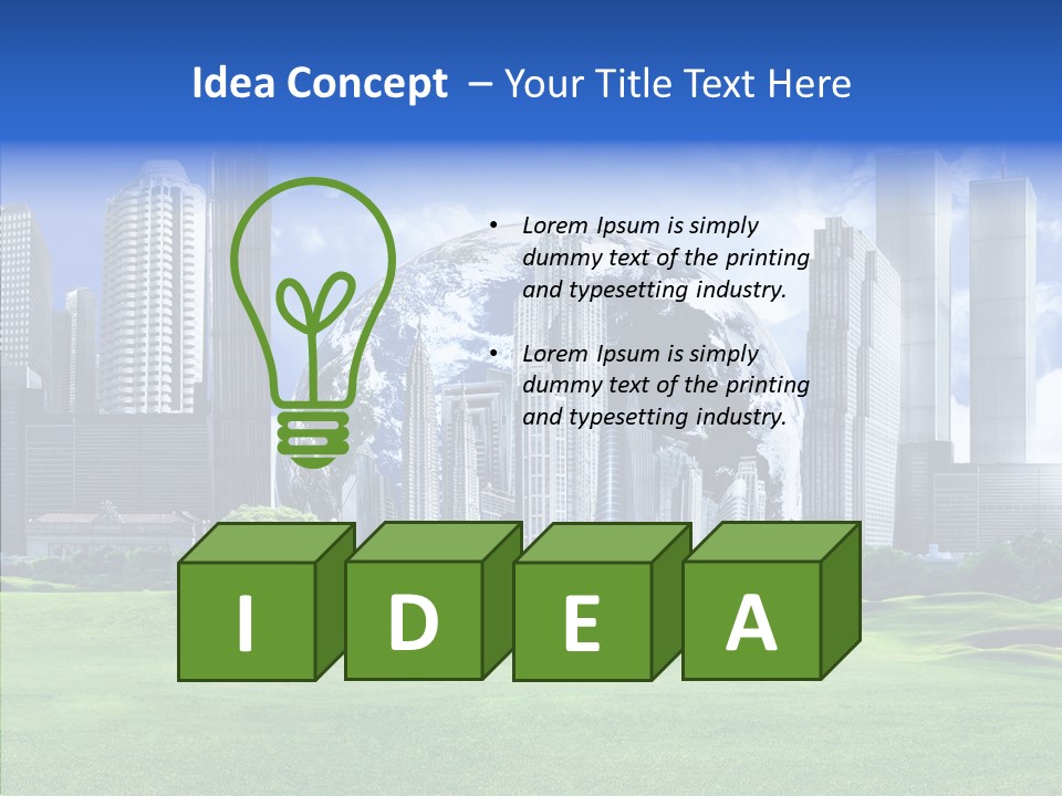 Right Illustration Symbol PowerPoint Template