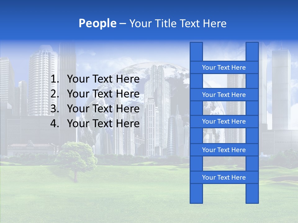 Right Illustration Symbol PowerPoint Template
