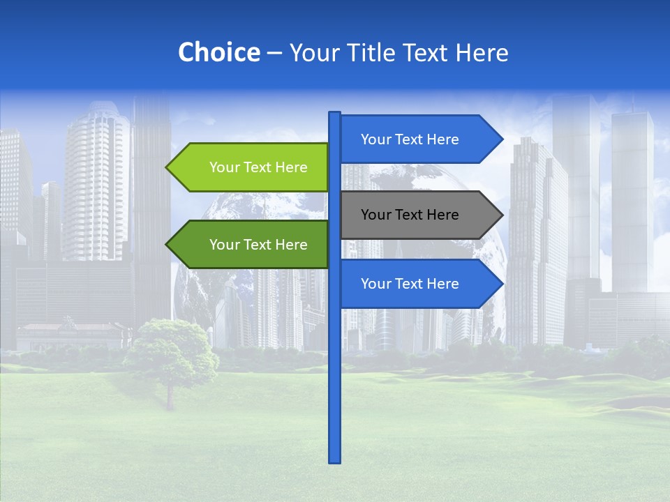 Right Illustration Symbol PowerPoint Template