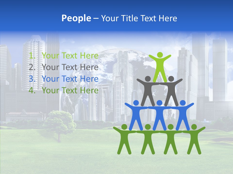 Right Illustration Symbol PowerPoint Template